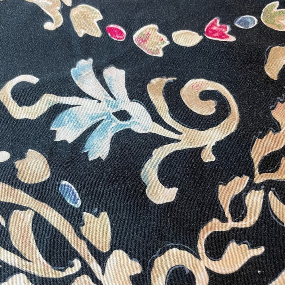 Chico's Black Scroll Print Button Up Cotton Blend… - image 8